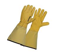 ROSTAING ROSERAIE Gloves - A Pair of Long Leather Gloves - All Work in Dry and Humid Environments - Cutting Roses and Smaller Thorn Shrubs - Forearm Protection Cuff