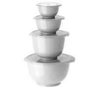 Rosti Margrethe Bowl Set, 8-Piece Mixing Bowl Set with 4 Bowls and 4 Lids, Durostima Plastic, 0.25L, 0.5L, 1.5L, 3L, White