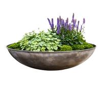 Rostikal Corten Steel Planter Vintage - Ø 53 cm - Handmade Metal Planter - Without Rust, Develops Patina - Durable & Weatherproof - Garden Decoration for Garden, Balcony, Terrace
