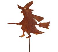 Rostikal Garden Stake Rust Witches Decorative Figure 16 x 19 Metal Garden Decoration Stake Witch
