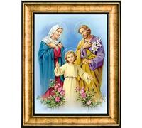 ROSTITCH Holy Family Cross Stitch Kit, Mary, Jesus, and Joseph Figures