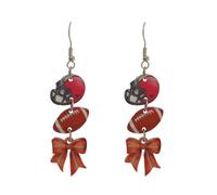 ROSTIVO Acrylic Football Helmet & Ball Dangle Earrings for Women - Jewelry and Touchdown Outfit for Football Mom&Sports Fans, Great to Wear on Game Day,School Events & Other Football Games