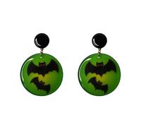 ROSTIVO Bat Earrings for Women Cute Lightweight Green Round Resin Dangle Earrings
