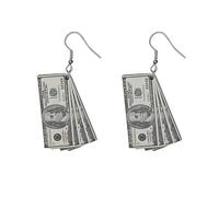 ROSTIVO Funny Dollar Printed Earrings for Women Cute Lightweight Acrylic Earrings