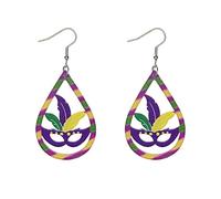 ROSTIVO Mardi Gras Earrings for Women Cute Acrylic Dangle Earrings