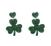 ROSTIVO Shamrock Earrings for Women Cute Acrylic St. Patrick's Day Earrings
