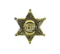ROSTIVO Sheriff Badge for Halloween Costume - Police or Western Cowboy Dress Up Accessory for Men and Women