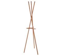 Orsina Minimalist Natural Wood Coat Stand, Functional Coat Rack Stand, Natural Bamboo Constructed Coat Stand