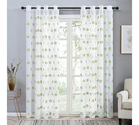 rostsp Voile Curtain Panel Football Curtains Embroidered Children Curtains Boys Sheer Curtains Fo
