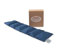 Rosula Studio Cherry Stone Heat Pack - Natural Reusable Microwavable Heat Pad for Neck, Shoulders, Back | Hot Water Bottle Alternative | Water-Repellent Cotton Blend Cover | 60×15 cm (Dark Blue)