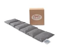 Rosula Studio Cherry Stone Heat Pack - Natural Reusable Microwavable Heat Pad for Neck, Shoulders, Back | Hot Water Bottle Alternative | Water-Repellent Cotton Blend Cover | 60×15 cm (Gray)