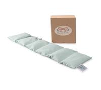 Rosula Studio Cherry Stone Heat Pack - Natural Reusable Microwavable Heat Pad for Neck, Shoulders, Back | Hot Water Bottle Alternative | Water-Repellent Cotton Blend Cover | 60×15 cm (Mint)