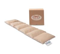 Rosula Studio Cherry Stone Heat Pack - Natural Reusable Microwavable Heat Pad for Neck, Shoulders, Back | Hot Water Bottle Alternative | Water-Repellent Cotton Blend Cover | 60×15 cm (Beige)
