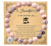 rosulasi Graduation Gifts for Her,Graduation Bracelets Inspirational Compass Bracelet Class of 2025 Graduate Gifts Middle School High School College Bachelor Master for Women Daughter Friends, M