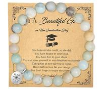 rosulasi Graduation Gifts for Her,Graduation Bracelets Inspirational Compass Bracelet Class of 2025 Graduate Gifts Middle School High School College Bachelor Master for Women Daughter Friends, M