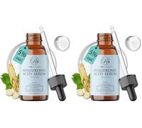 ROSVANEE 5% Hyaluronic Acid Serum 60mL with Panax Ginseng, Hydrating, Moisturizing & Plumping, Strengthens Skin Barrier with 1% Vitamin B5, Niacinamide, Vegan, For All Skin Types (Pack of 2)