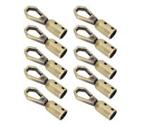 Rosvola 10 Sets Zinc Alloy Rope End Snap Hook, Bell Snap Fittings, Hanging Bell Hooks with 8mm Hole & 10mm Screws for Leather Bags, Clothing & Crafts (Bronze)