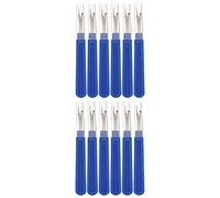 Rosvola 12Pcs Seam Ripper, Stainless Steel Thread Remover with Protective Cap & Red Ball, Ideal for Hand Sewing, Knitting, Embroidery & Crafting