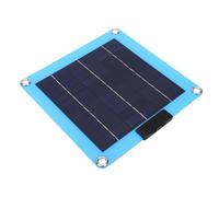 Rosvola 20W Portable Solar Panel for Camping, 21x21cm | Dual Type C Ports, Monocrystalline Silicon, Sun Powered Charger for Outdoor Emergency, 206g, Blue