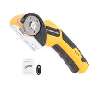 Rosvola Cordless Electric Scissors, Lightweight Ergonomic Non Slip Handle Scissors, Powerful Cutting Tool with LED Light and Safety Lock, Ideal for Leather, Carpet, Plastic, Sewing and
