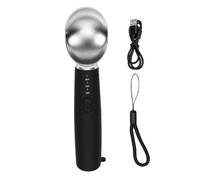 Rosvola Electric Heated Ice Cream Scoop for Home Bakers Making Frozen Desserts,3 Adjustable Temperature Settings 120-160°f,Zinc Alloy Head,2600MAH Built in Battery,Anti Slip (Black)