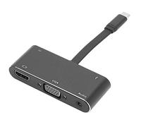 Rosvola 【 】 Expand Adapter, USB to Type-C HDMI VGA Multifunction Adapter, Hub Adapter, Type-C to HDMI Hub Adapter for HDTV for Phone(black)