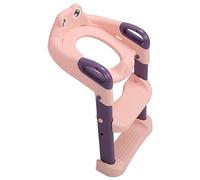 Rosvola Folding Toilet Ladder Seat for Potty, Children's Safety Stool for Going Out (Roseate)