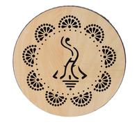 Rosvola Ocean Drum 10 Inch Maple Wood Musical Instrument Percussion with Retro Floral Design for Performance Meditation Music Classroom