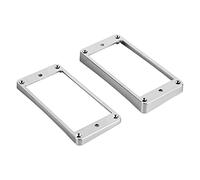 Rosvola Pickup Mounting Ring, Pickup Mounting Frame Easy Installation Improve Sound Quality Sliver 2Pcs for Guitar