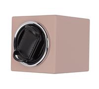 Rosvola Single Watch Winder, Portable Self Winding Metal Winder Box for Automatic Watches with Quiet Motor, Blue Background Light & Rotate Base, Adjustable Pillow