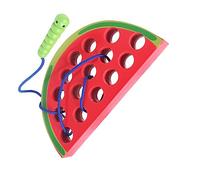Rosvola Wooden Lacing Threading Toy, Eating Fruit Threading Design Smooth Surface Early Education Toy for Children Aged 1 To 2 (#2)