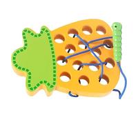 Rosvola Wooden Lacing Threading Toy, Eating Fruit Threading Design Smooth Surface Early Education Toy for Children Aged 1 To 2 (#3)