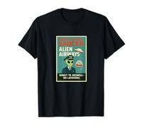 Roswell Alien UFO Airways Retro Airline Pilot Poster T-Shirt