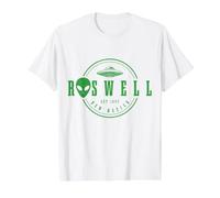 Roswell New Mexico NM 47 UFO Crash Alien 1947 Value Graphic T-Shirt, Men, White, S