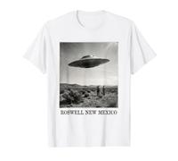 Roswell New Mexico NM 47 UFO Crash Alien 1947 Value Graphic T-Shirt, Men, White, XL