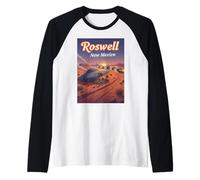 Roswell New Mexico UFO Crash in the Desert Alien Souvenir Raglan Baseball Tee