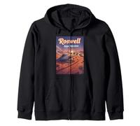 Roswell New Mexico UFO Crash in the Desert Alien Souvenir Zip Hoodie