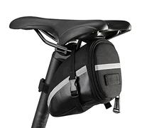 Roswheel PU Bicycle Saddle Back Seat Bag Pouch for Day and Night Outdoor Riding and Traveling