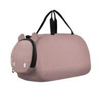Rosy Brown Solid Color Pure Plain Kids Cute Gym Bag with Shoes Compartment Multifunctional Weekender Overnight Bags for School Practice, Sports, Travel