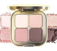 Rosy Nude 4 color Eyeshadow Palette for Everyday to Date Night Makeup - Compact Gold Mirror Case with Silky Matte & Shimmer Long-Lasting Shades, Ideal for Natural or Smokey Eye Looks (Rosy Nude)