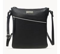 'ROSY' Pebble Grain Soft Real Leather Crossbody Bag Assots London Black One Size