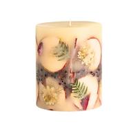 Rosy Rings Small Round Botanical Candle - Spicy Apple 5.5" Burn Time 120 Hours Notes of Cardamom, Cinnamon, Clove, Long Lasting Candles, Candle Gifts