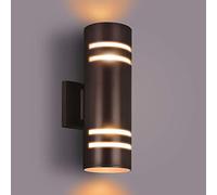 rosykite Outdoor Wall Lights Exterior, Modern Outside Sconce Wall Lighting, Exterior Light Fixture Wall Mount Oil Bronze Cylinder, Up Down Outdoor Lights for Garage, House, Porch
