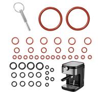ROSYLEVE 46 O-Rings Sealing Pieces, Oval Head Wrench with Key Ring for Jura, Sealing Ring Set Compatible for Jura/DeLonghi Esam/ECAM/ETAM