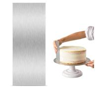 ROSYLEVE Cake Spatula Cake Scraper Stainless Steel 22 x 7.7 cm Silver for Various Shapes of Comb Cake Edges Cake Scraper Cake Cutter for Mousse Buttercream Cake Decoration