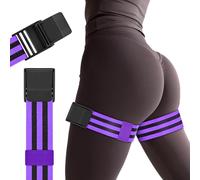 ROSYQUARZ Booty Bands, Blood Flow Restriction Bands for Women/Men, Adjustable BFR Training Bands for Glutes & Hip Building, Occlusion Resistance Bands (Purple)