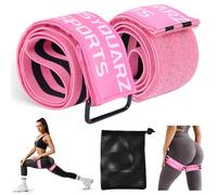 ROSYQUARZ Booty Bands for Working Out, Blood Flow Restriction Bands for Women/Men, Adjustable Velcro Occlusion Resistance Bands BFR Training Bands for Glutes & Hip Building-(2 Pack Pink)