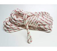ROTA MARINE 10mm Polyester Braid on Braid Rope Spliced Halyard (White With Red Fleck, 35)