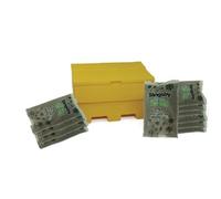 Rota-moulded Stackable Salt and Grit Bin with Brown Salt Yellow 285L