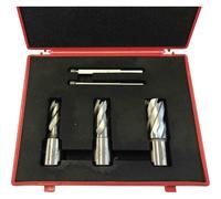 Rotabroach Annular Cutter Set 5pc - RAPK1000 Magnetic Drilling Annular M2AL HSS Steel Cutting Drill Bits 3 piece Kit 14,18 & 22mm